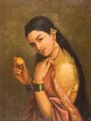 Woman Holding a Fruit
