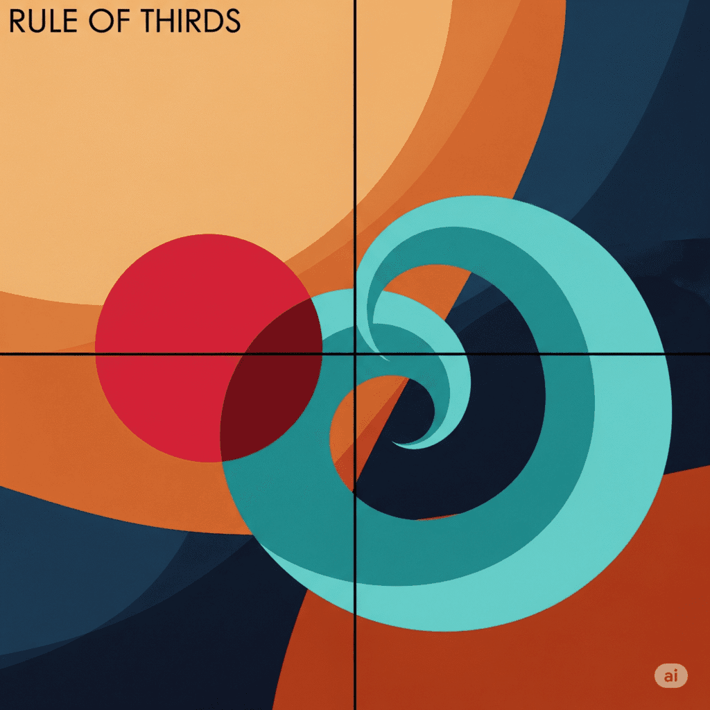 10 Tips for Beginners: How to Start Painting Abstract Art 4 Abstract art with rule of thirds
