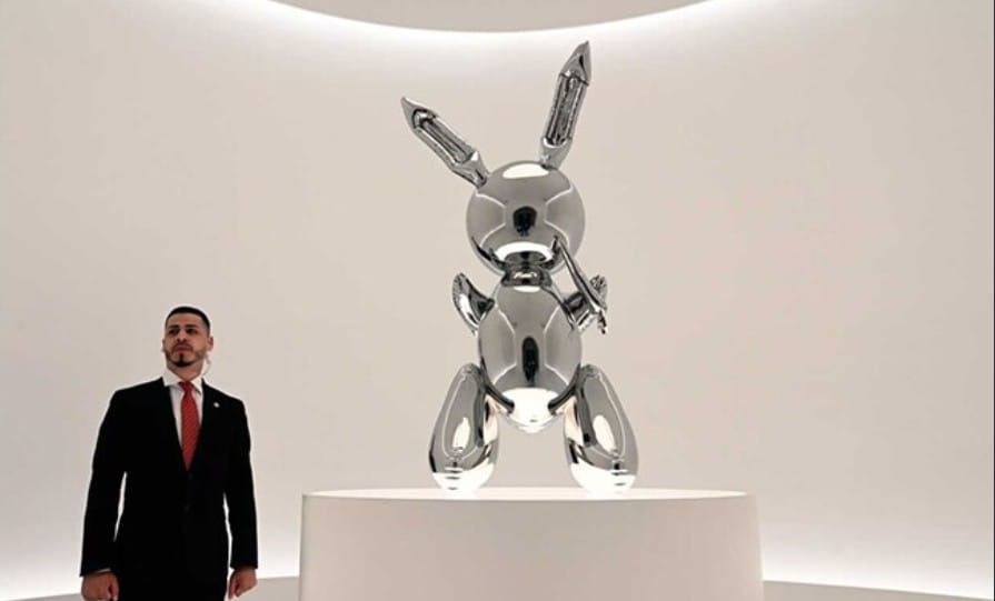 Top 10 Most Expensive Sculptures Ever Sold 3 Rabbit by Jeff Koons