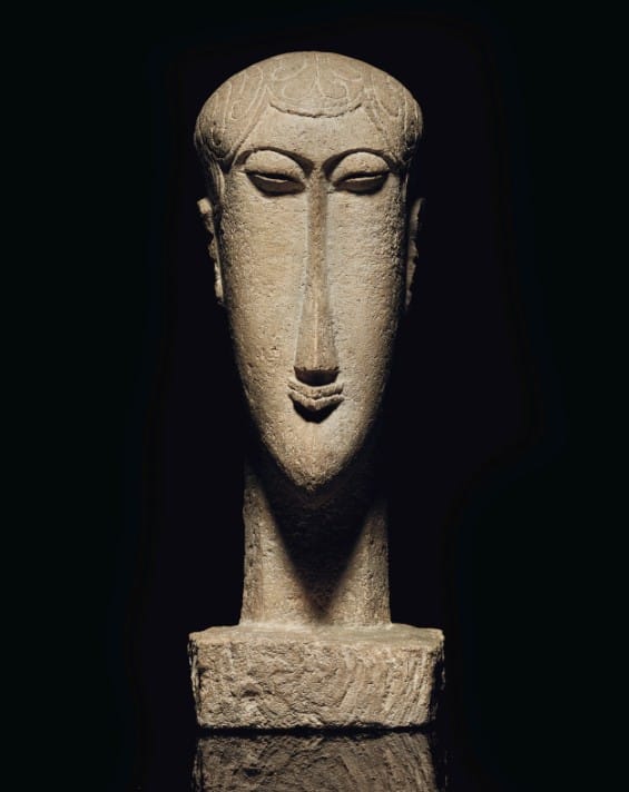 Top 10 Most Expensive Sculptures Ever Sold 6 Tête by Amedeo Modigliani