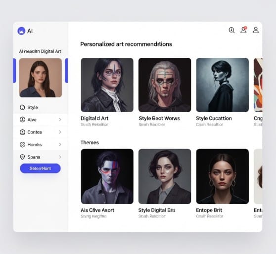 How Artificial Intelligence is Changing the Art World 3 AI-powered interface recommending personalized art selections