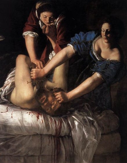 Role of Women in Art History: A Deep Dive 3 Dramatic painting of Judith slaying Holofernes - a feminist masterpiece of the Baroque period