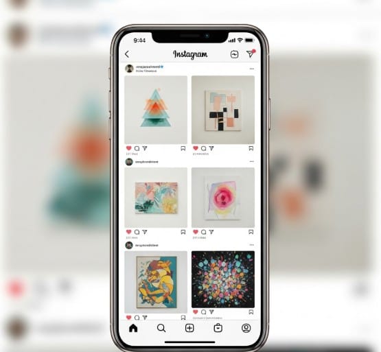 How Social Media is Changing the Way Art is Consumed 1 A smartphone screen showing an Instagram art feed