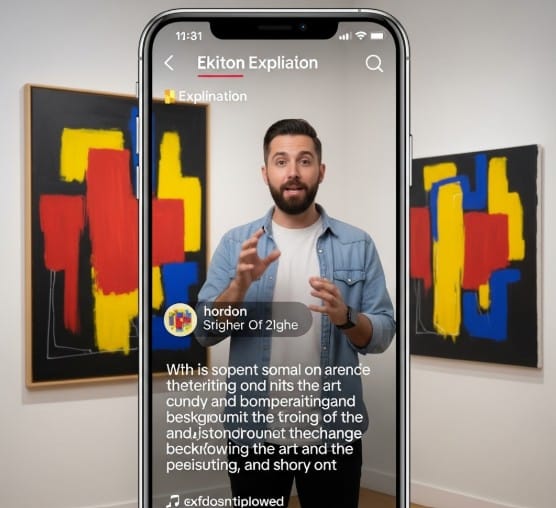 How Social Media is Changing the Way Art is Consumed 3 Screenshot of a TikTok influencer explaining an artwork