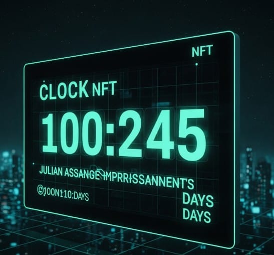 The Rise of Digital Art: Most Expensive NFT Art Sales in History 3 Digital interface of Clock NFT counting days of Julian Assange’s imprisonment