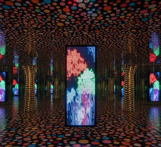 Art History: A Beginner’s Guide to Major Movements 6 A Yayoi Kusama infinity room and a digital NFT display
