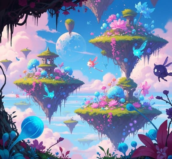 How Japanese Artists are Shaping the Global Art Scene 7 an image of Chiho Aoshima’s digital fantasy landscape