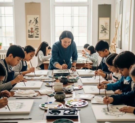 How Cultural Heritage is Preserved Through Art 5 Young students learning cultural heritage through art education