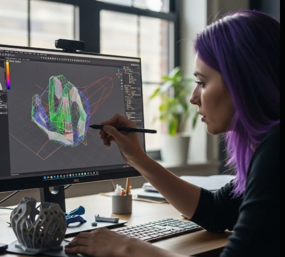 How 3D Printing is Revolutionizing the Art Industry 3 Artist designing digital sculpture for 3D printing