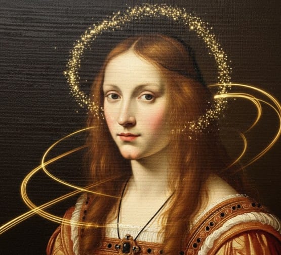 Top Global Art Movements to Watch 2 Mixed-media artwork with brush textures and glowing augmented elements.