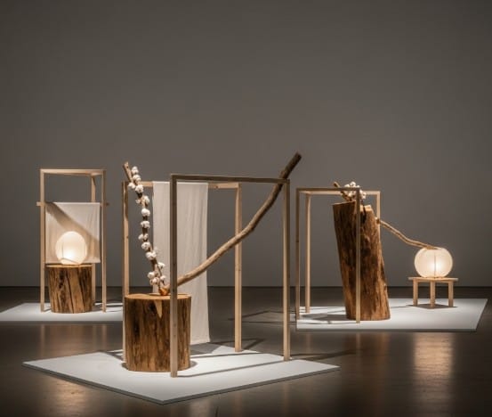 Top Global Art Movements to Watch 4 Minimalist art installation with soft lighting and natural textures.