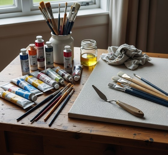Exploring the Art of Oil Painting: Techniques and Tips 3 Basic tools and materials for oil painting beginners