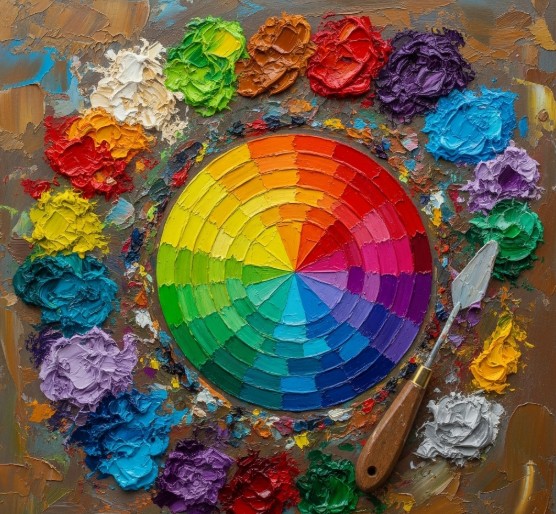 Exploring the Art of Oil Painting: Techniques and Tips 5 Color wheel for oil painting techniques and guidance