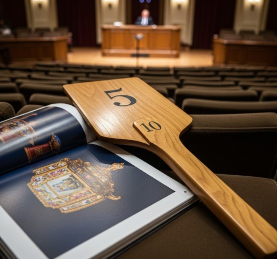 Understanding Art Auctions and How They Work 4 Paddle and printed catalog prepared for an art auction event