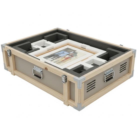 Tips for Buying and Selling Art Online 7 Artwork safely packed in custom crate