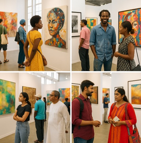 Photos from art fairs in emerging countries
