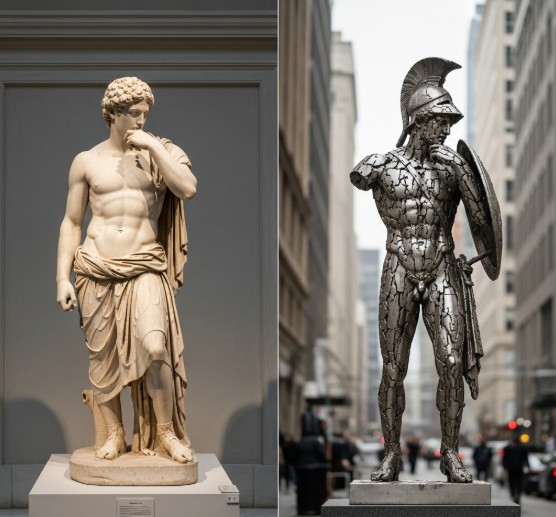 Understanding the Influence of Greek Art on Modern Artists 3 Classical sculpture vs. modern reinterpretation