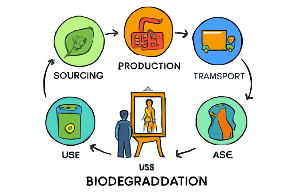How Sustainable Art Is Changing the Future of Collecting: Eco-Conscious Artists and Buyers in 2025 2 "An infographic breaking down the lifecycle of a sustainable artwork, from eco-friendly sourcing to end-of-life biodegradability."