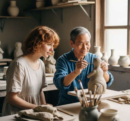 The Revival of Indigenous Art Forms in Contemporary Global Culture 4 Indigenous elder teaching traditional art techniques to a younger generation