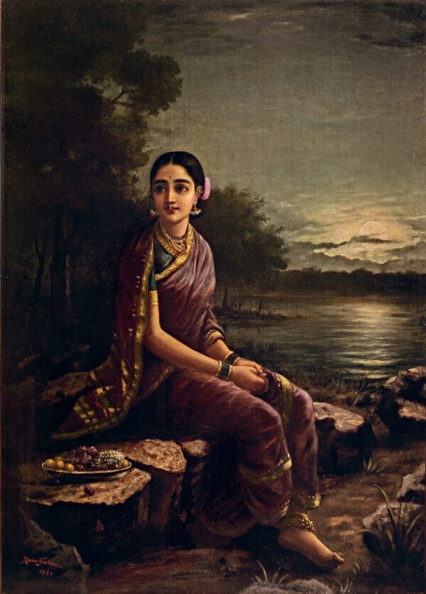 Radha in the Moonlight by Raja Ravi Varma