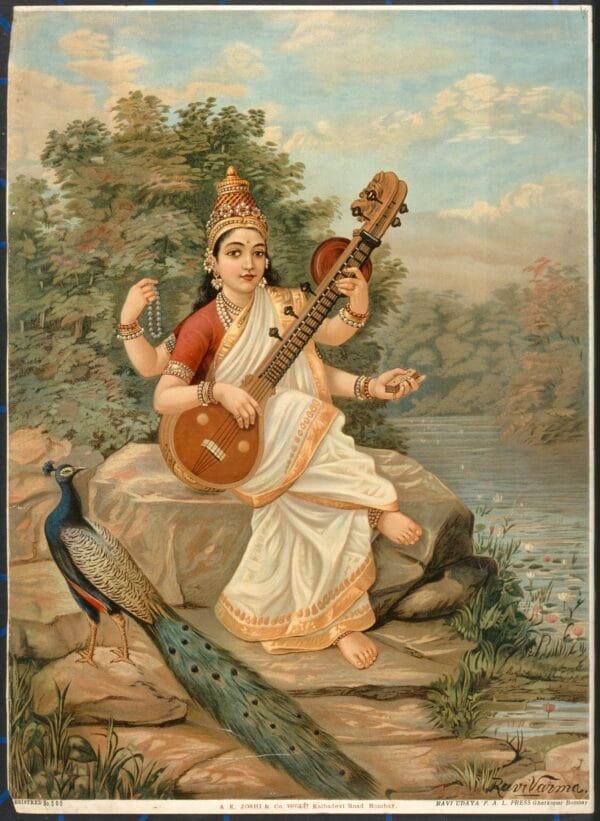 Saraswati by Raja Ravi Varma