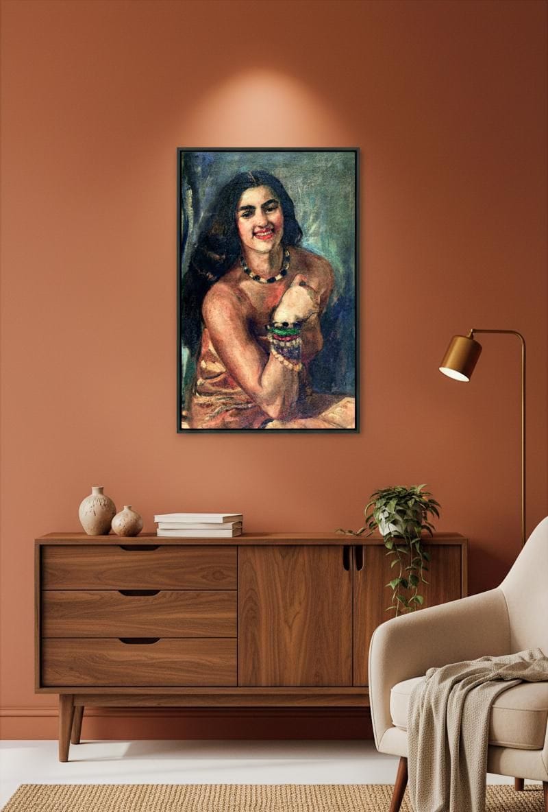 Self-Portrait canvas print displayed on a wall Self-Portrait canvas print displayed on a wall