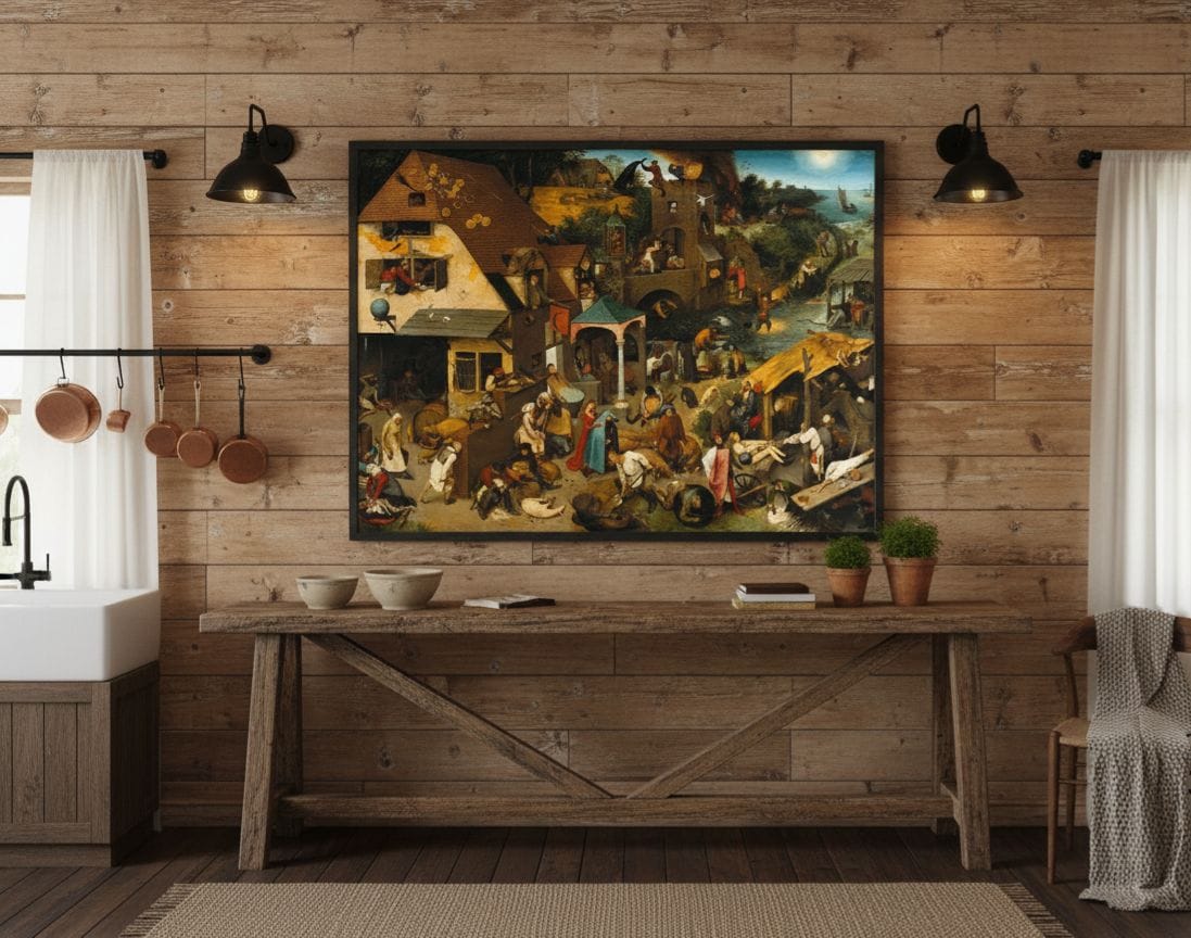 The Blue Cloak canvas print displayed on a wall The Blue Cloak canvas print displayed on a wall