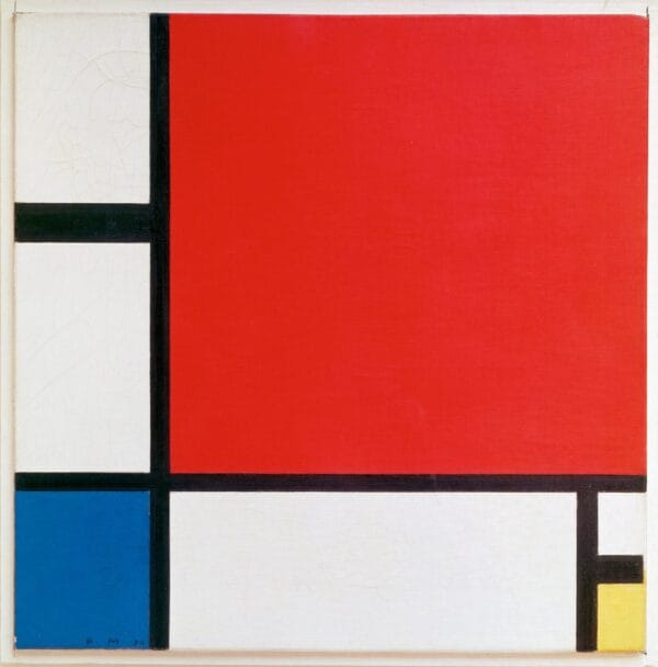 The Composition With Red Yellow And Blue by Piet Mondrian