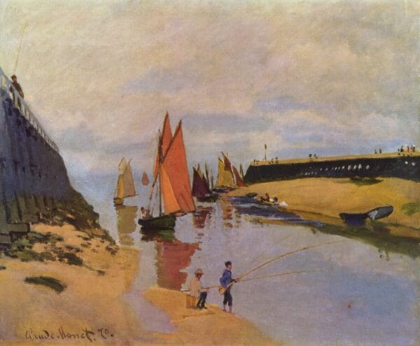 The Harbour At Trouville by Claude Monet