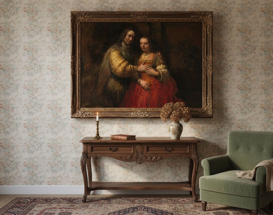 The Jewish Bride canvas print displayed on a wall The Jewish Bride canvas print displayed on a wall