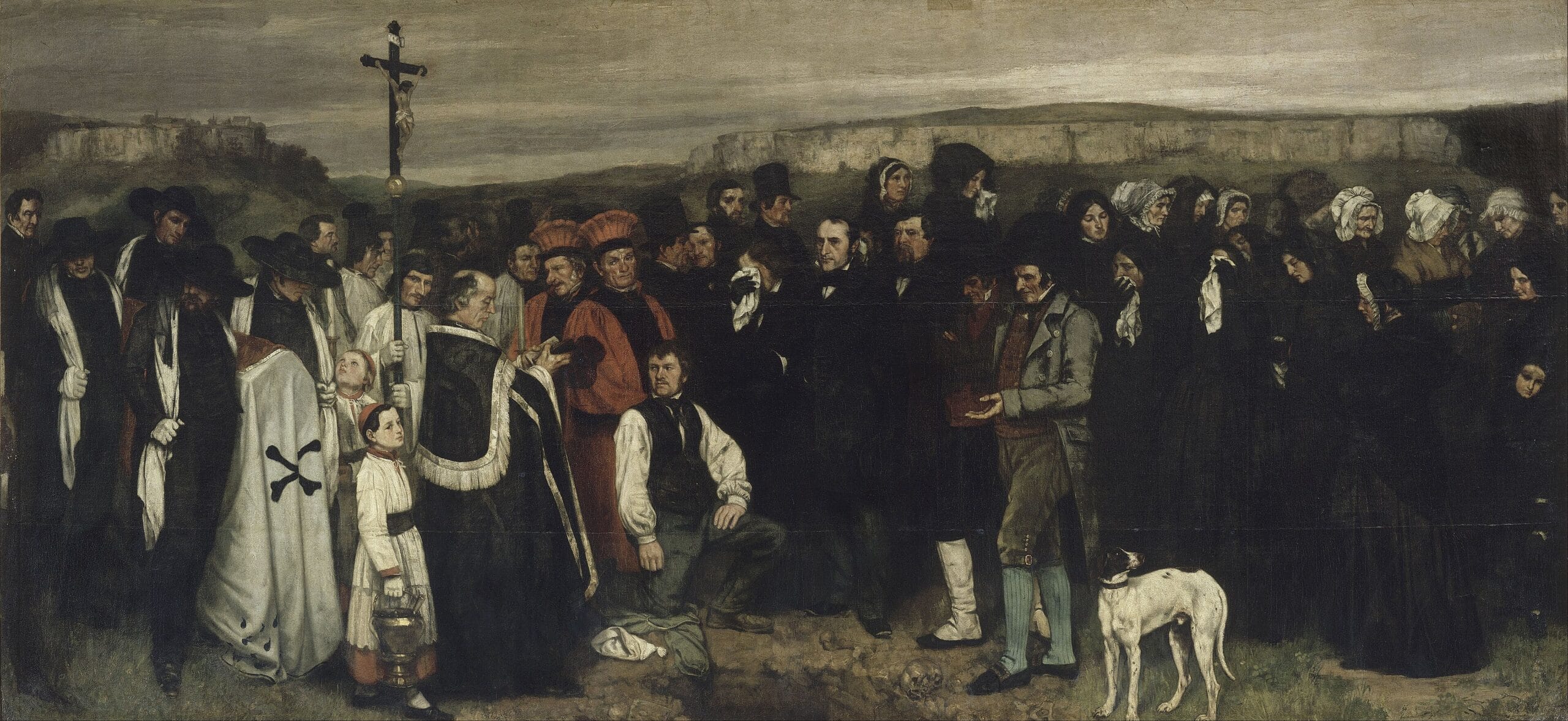 A Burial at Ornans by Gustave Courbet A Burial at Ornans by Gustave Courbet