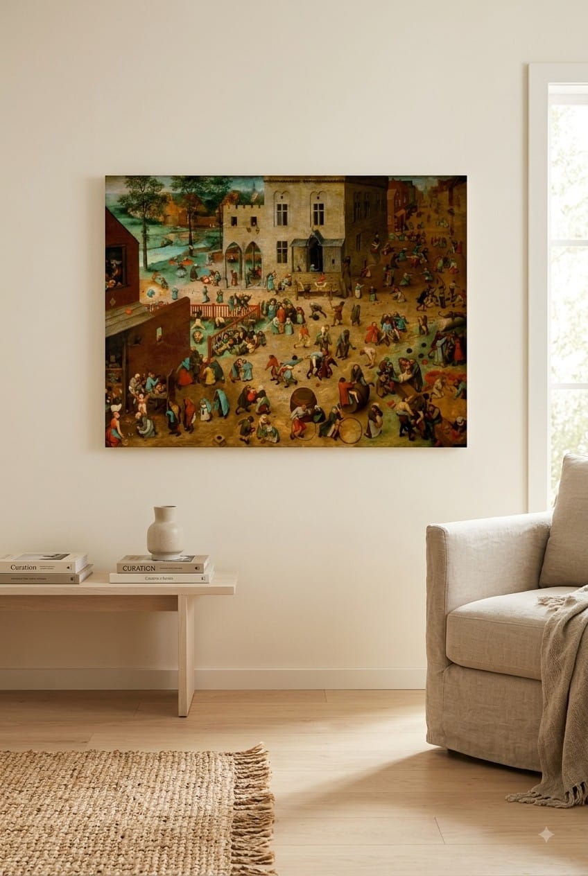 Children's Games canvas print displayed on a wall Children's Games canvas print displayed on a wall