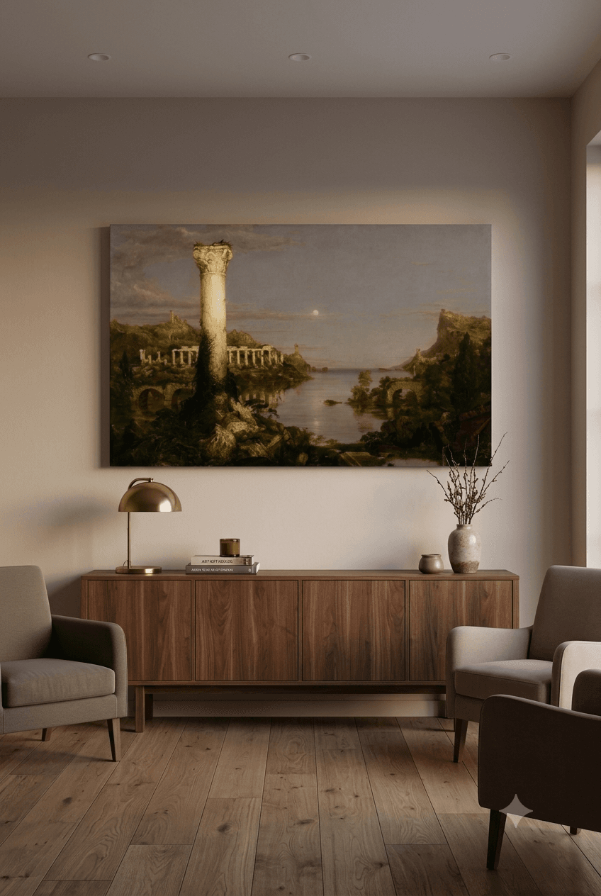 Desolation canvas print displayed on a wall Desolation canvas print displayed on a wall