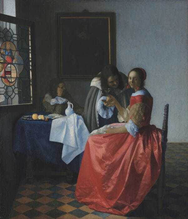 Lady With A Wine Glass by Johannes Vermeer