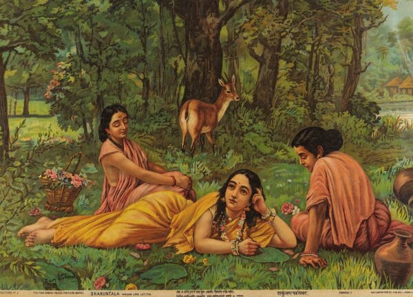 Sakuntala Patralekhan by Raja Ravi Varma