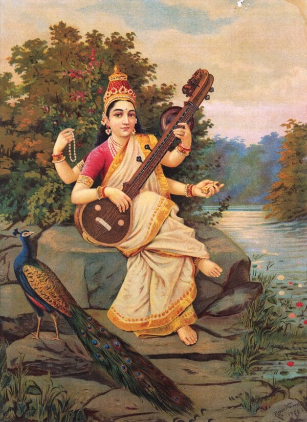 Saraswati by Raja Ravi Varma