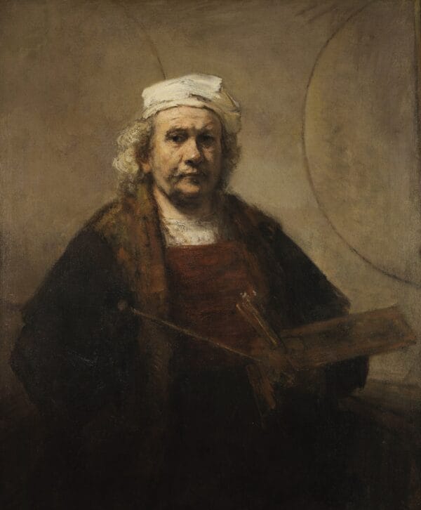 Self-Portrait with Two Circles by Rembrandt van Rijn