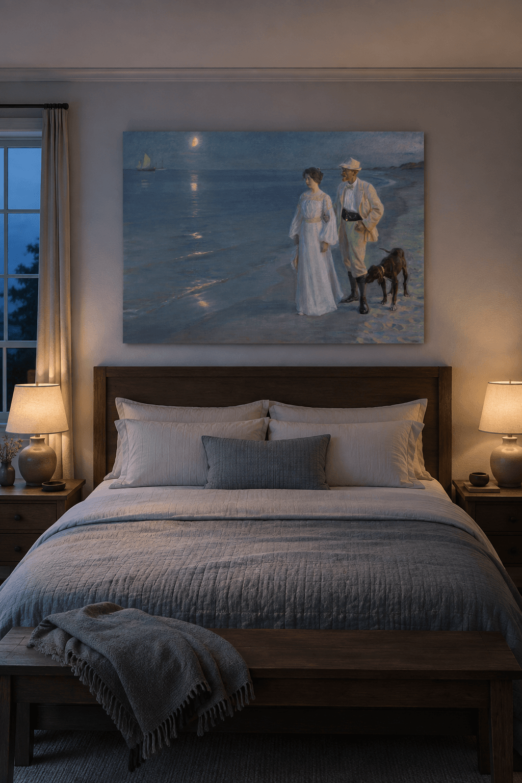 Summer Evening at Skagen canvas print displayed on a wall Summer Evening at Skagen canvas print displayed on a wall