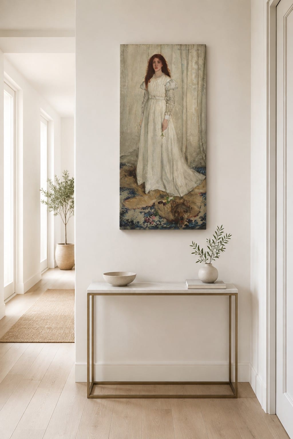 Symphony in White, No. 1 canvas print displayed on a wall Symphony in White, No. 1 canvas print displayed on a wall
