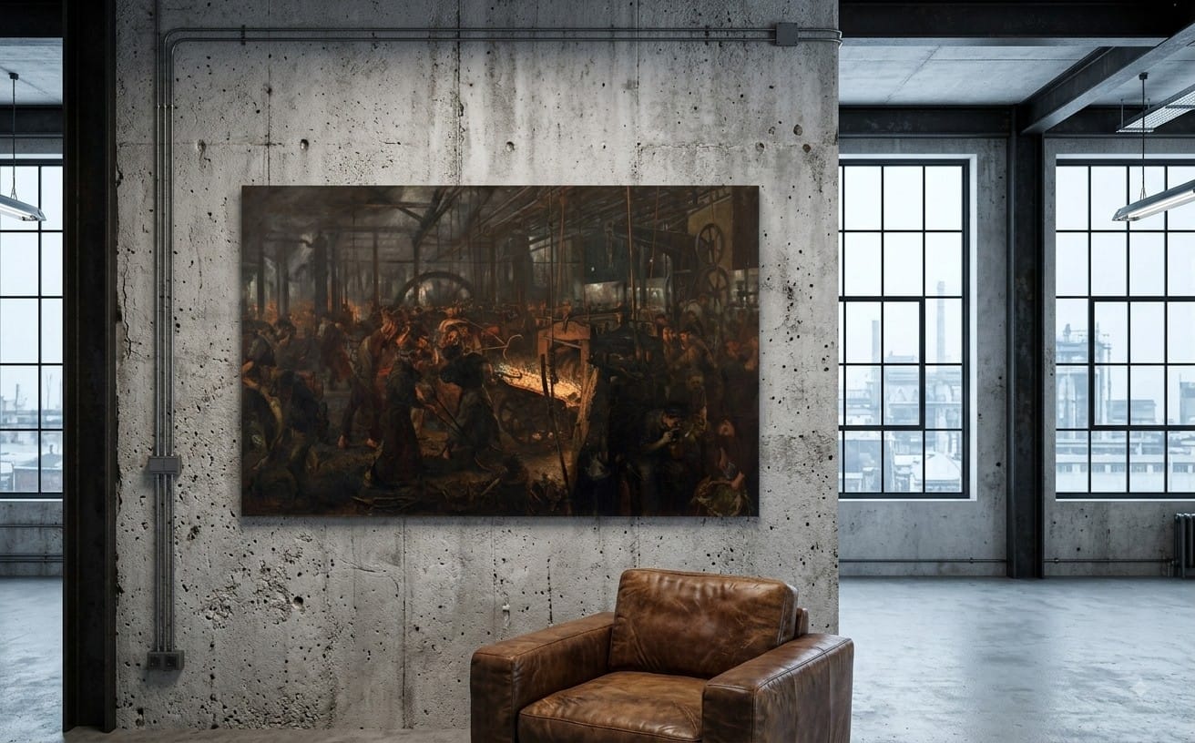 The Iron Rolling Mill canvas print displayed on a wall The Iron Rolling Mill canvas print displayed on a wall