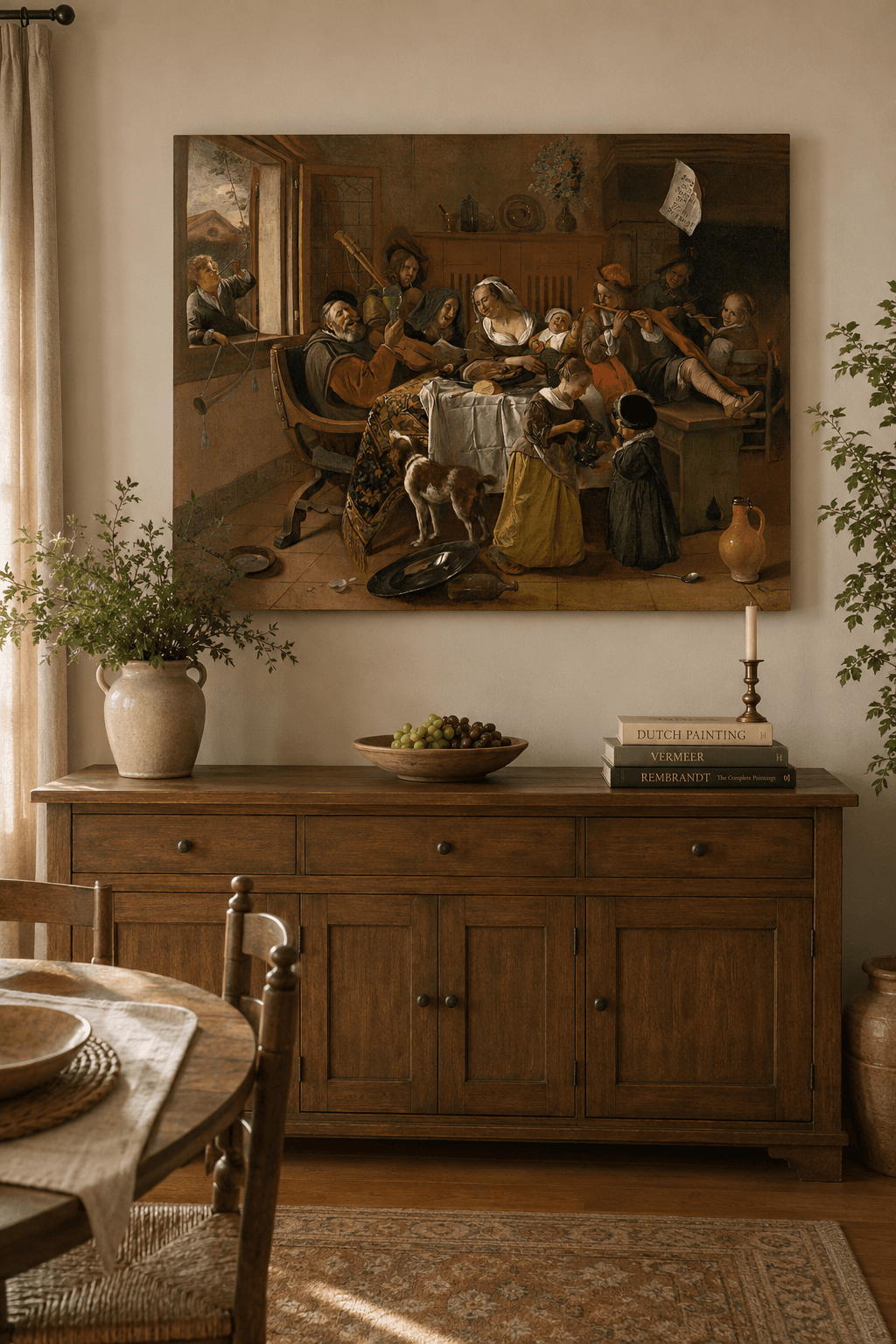 The Merry Family canvas print displayed on a wall The Merry Family canvas print displayed on a wall