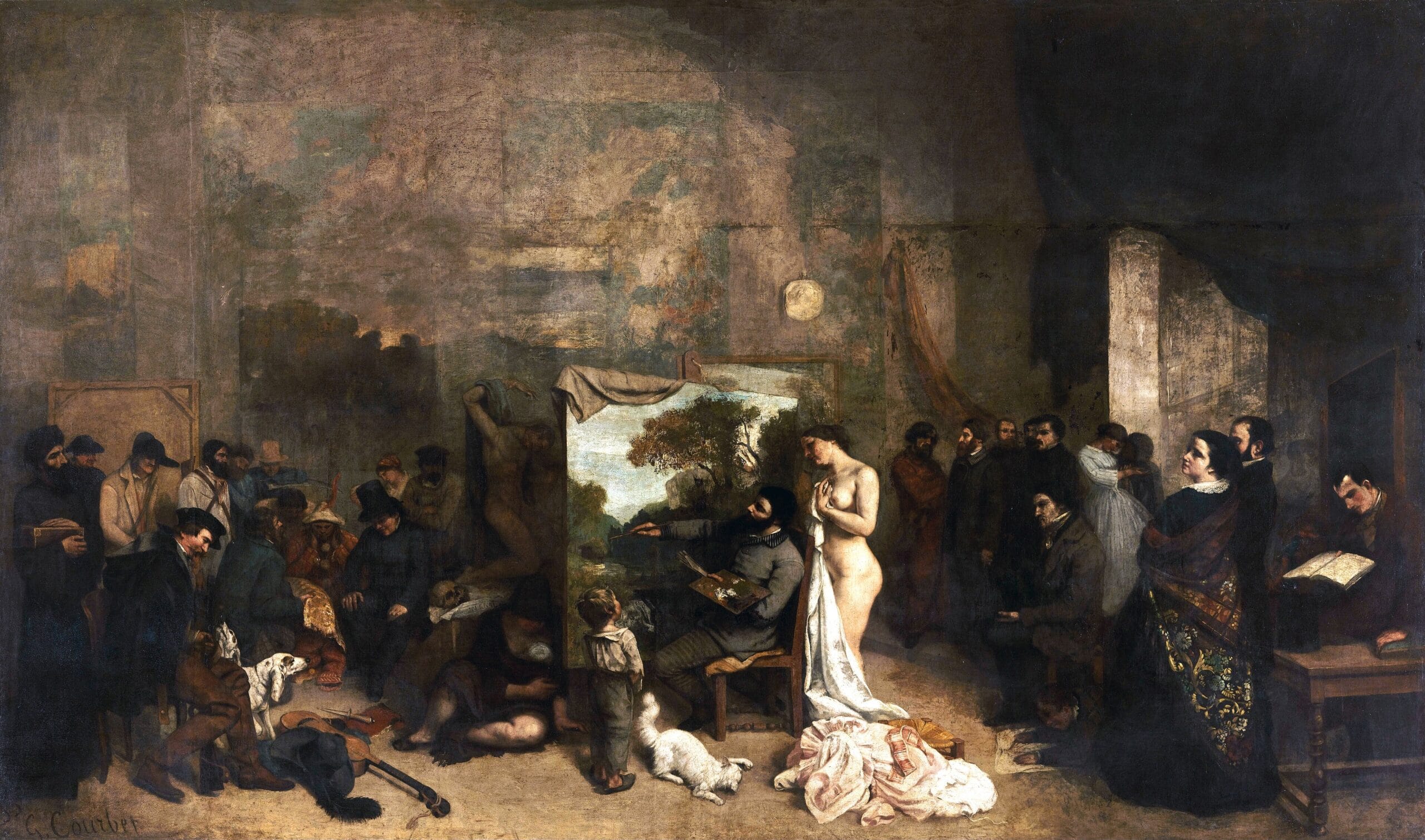 The Painter's Studio by Gustave Courbet The Painter's Studio by Gustave Courbet
