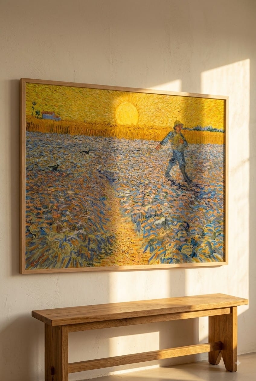 The Sower canvas print displayed on a wall The Sower canvas print displayed on a wall