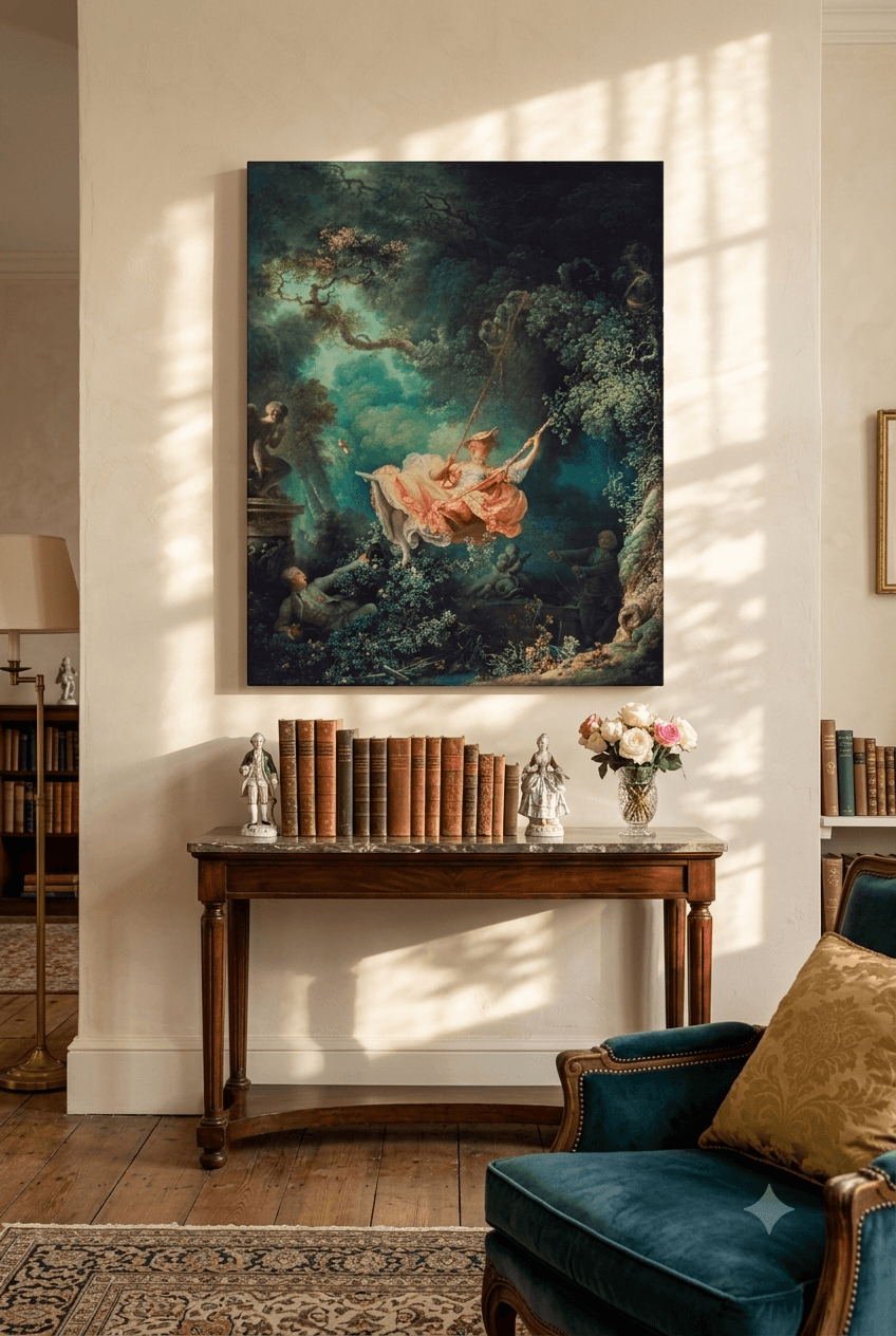 The Swing canvas print displayed on a wall The Swing canvas print displayed on a wall