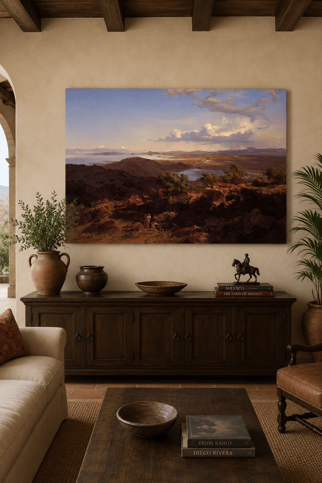 The Valley of Mexico canvas print displayed on a wall The Valley of Mexico canvas print displayed on a wall