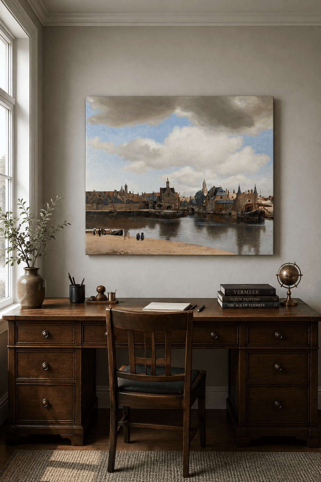 View of Delft canvas print displayed on a wall View of Delft canvas print displayed on a wall