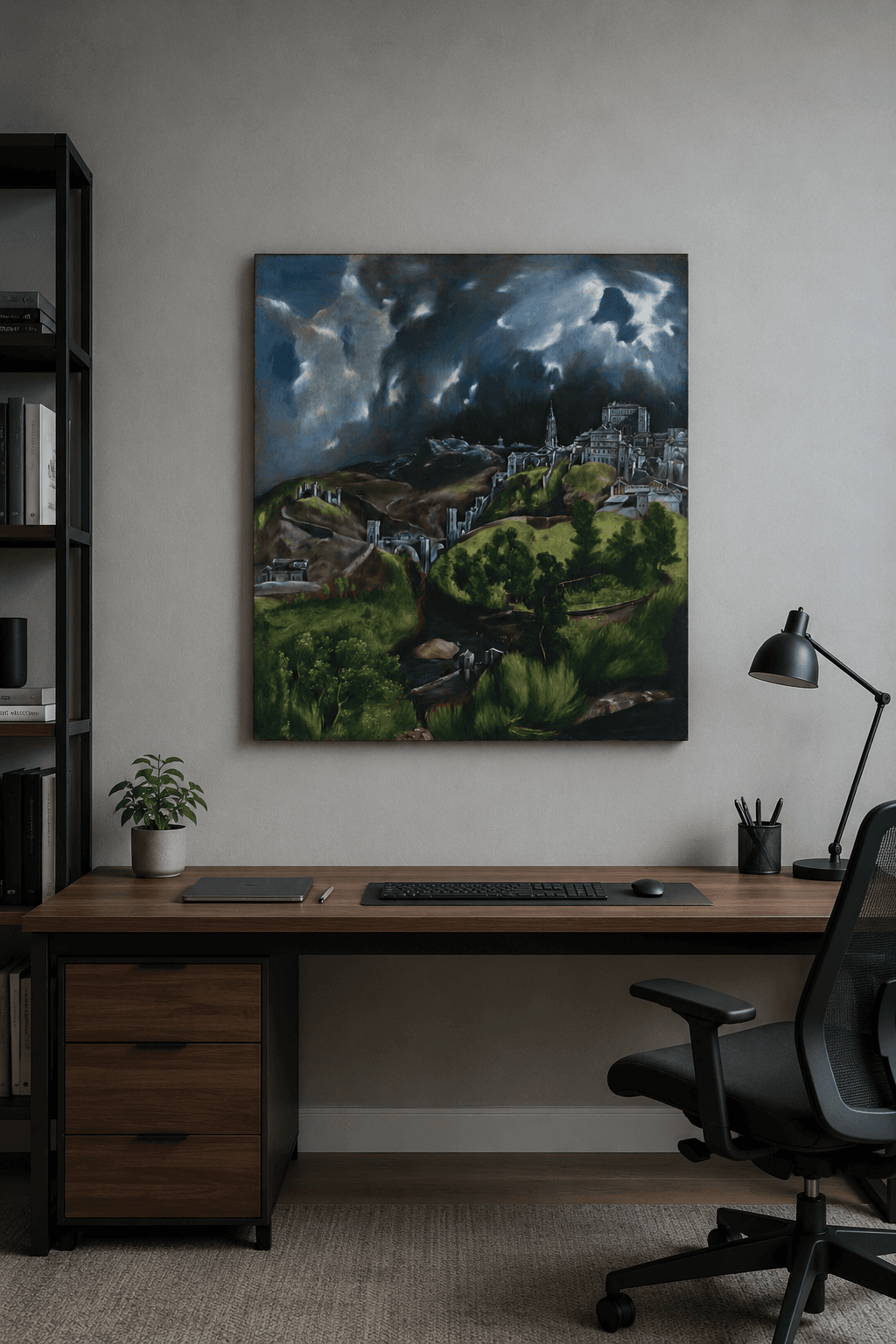 View of Toledo canvas print displayed on a wall View of Toledo canvas print displayed on a wall