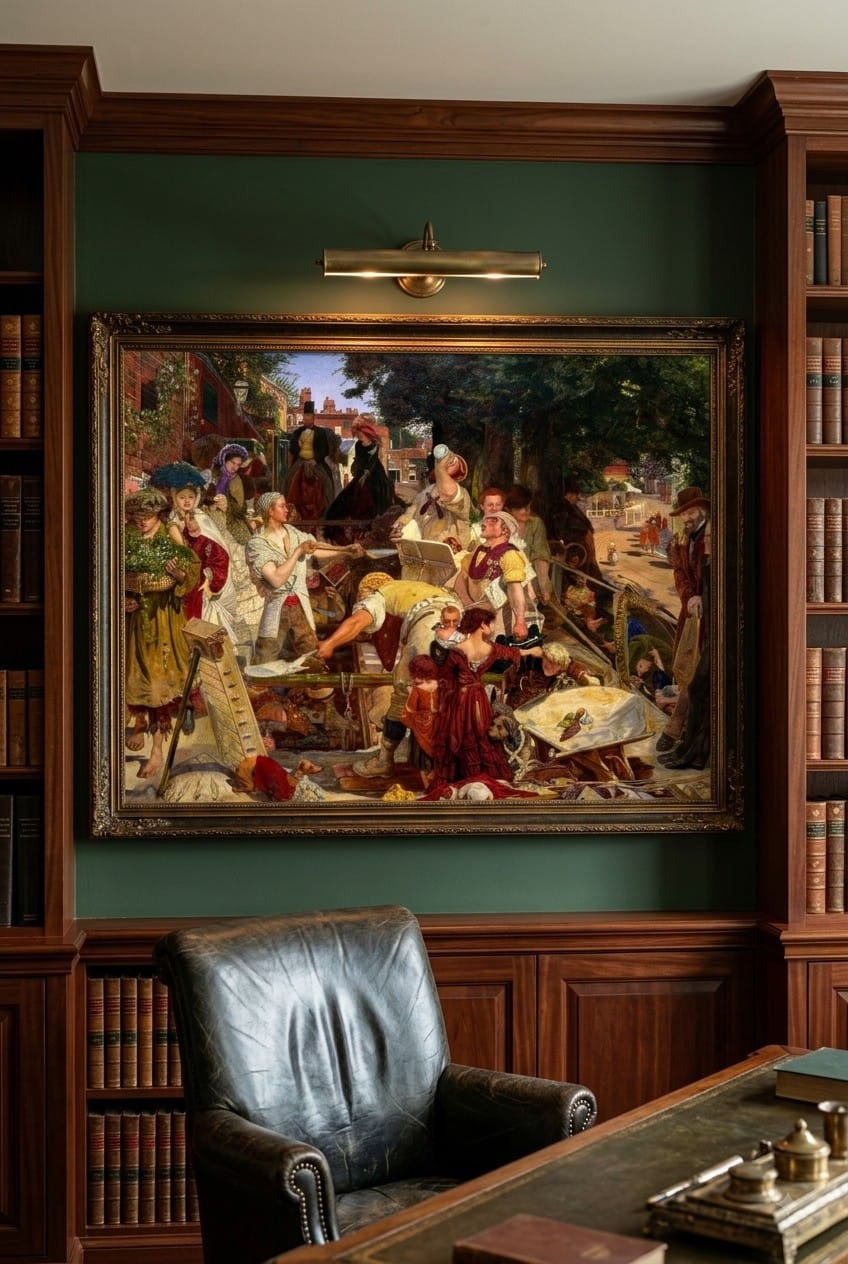 Work canvas print displayed on a wall Work canvas print displayed on a wall